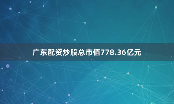 广东配资炒股总市值778.36亿元